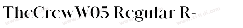 TheCrewW05 Regular R字体转换